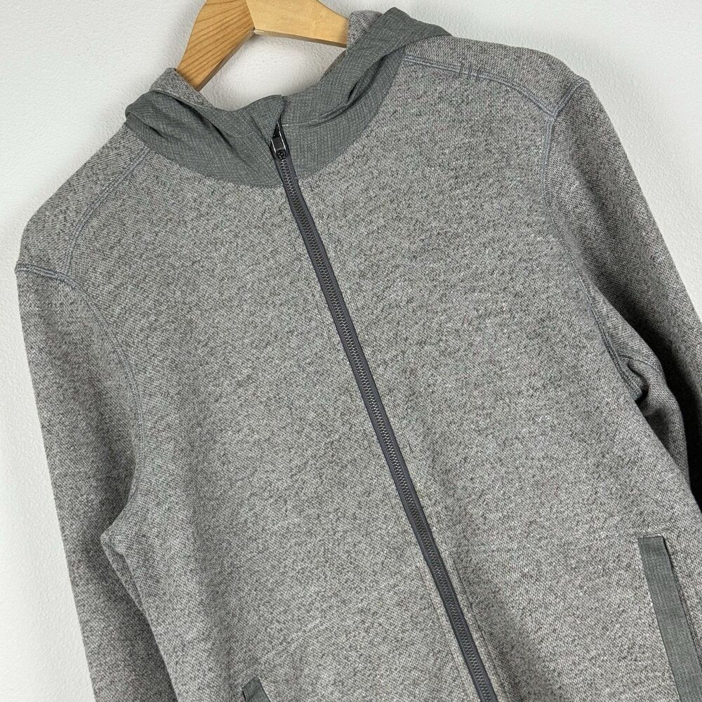 Lululemon Full Zip Hoodie Men’s Medium Grey French Terry Sweatshirt Heather